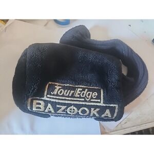 Tour Edge Bazooka Titanium Wood Golf Club Headcover Head Cover Black Plush